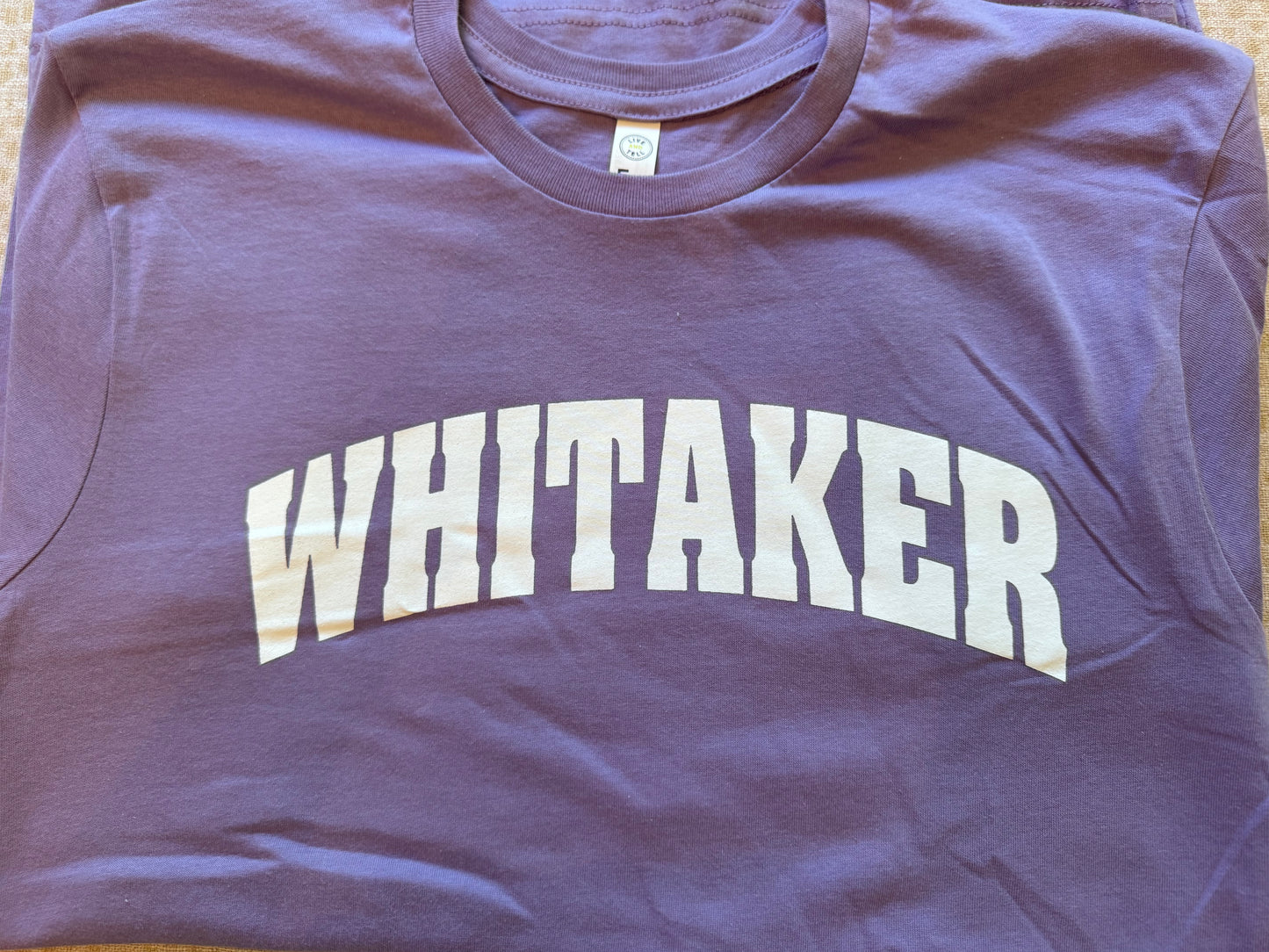 T-shirt Whitaker - Block Letter - Adult- Assorted Colors