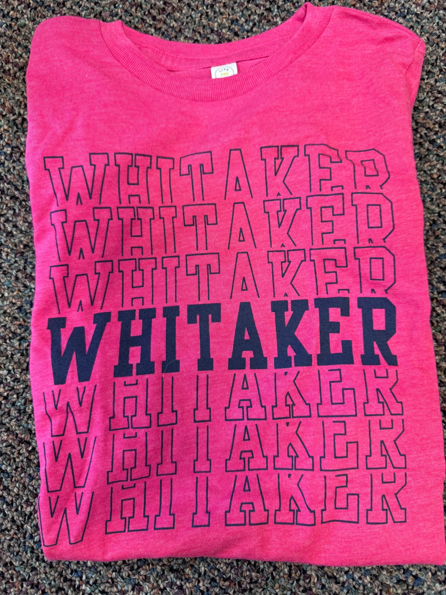 T-shirt Whitaker (Repeat 6x- Assorted Colors)