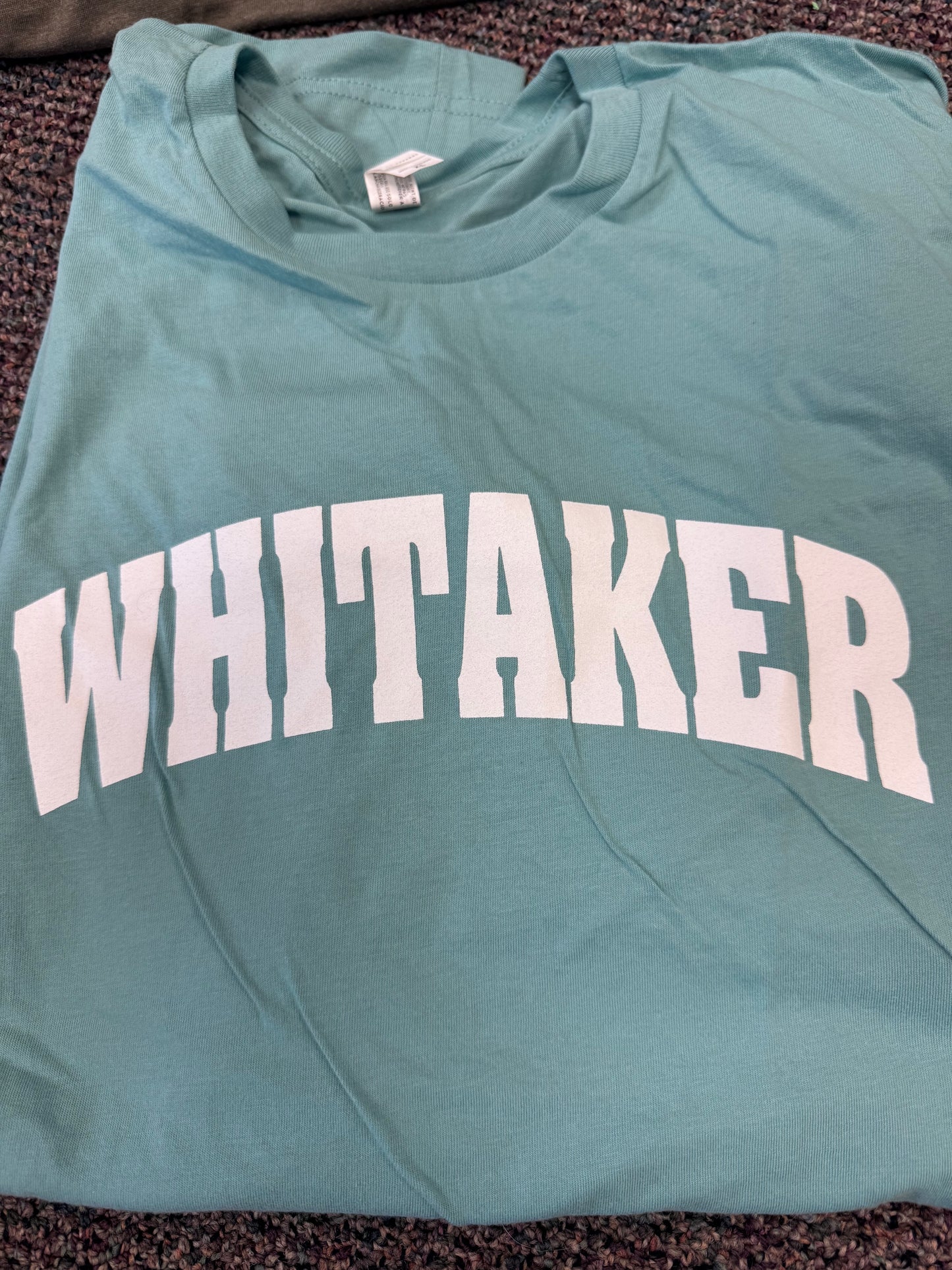 T-shirt Whitaker - Block Letter - Adult- Assorted Colors