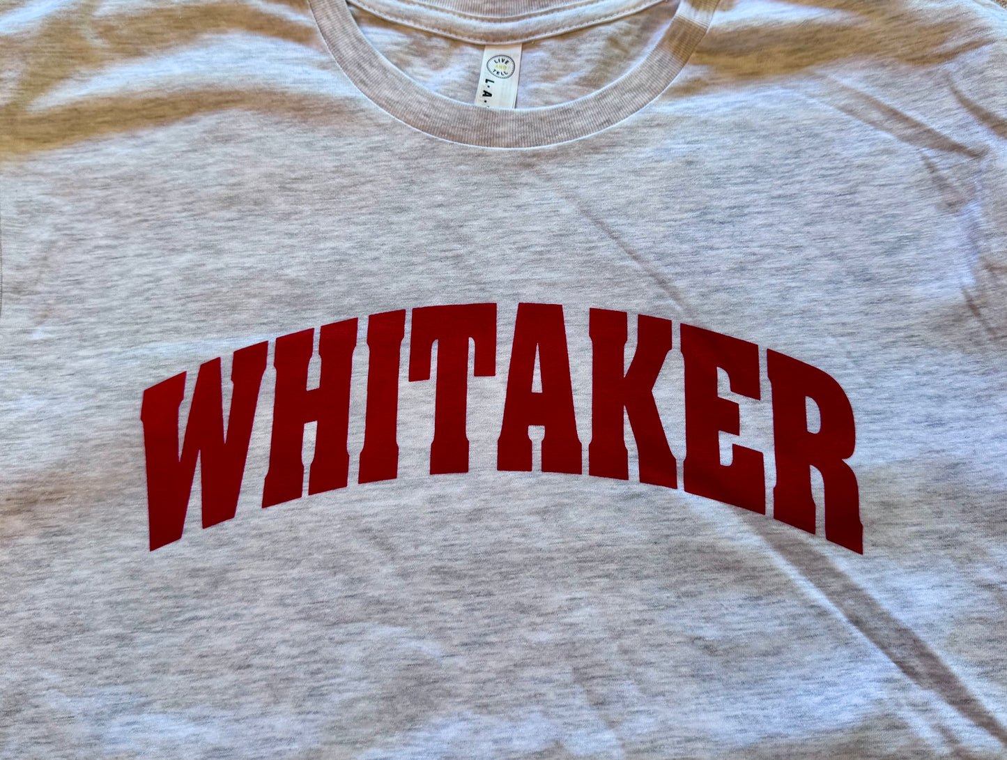 T-shirt Whitaker - Block Letter - Adult- Assorted Colors